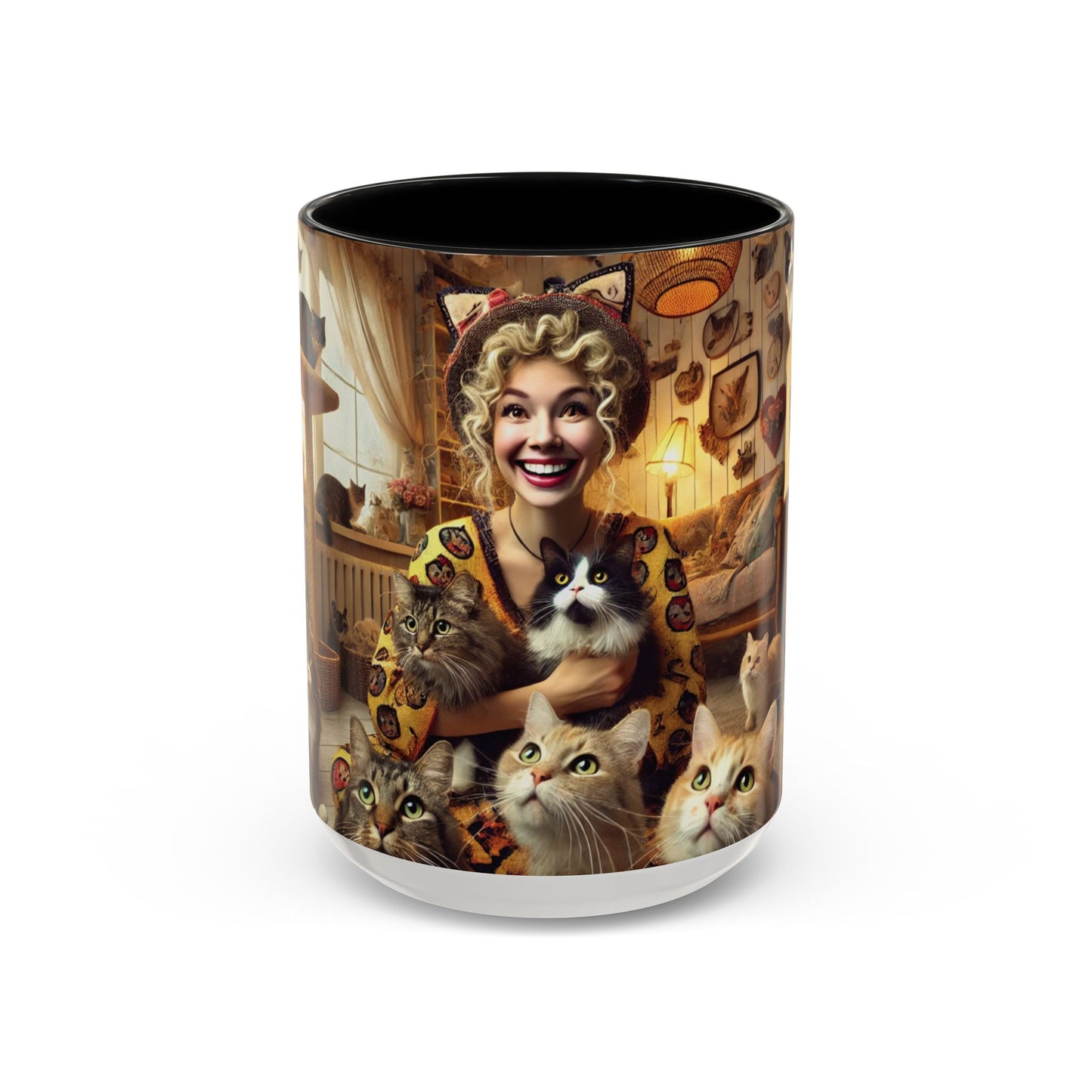 Crazy Cat Lady Mug - Fun Cat Lover Design in Five Color Options