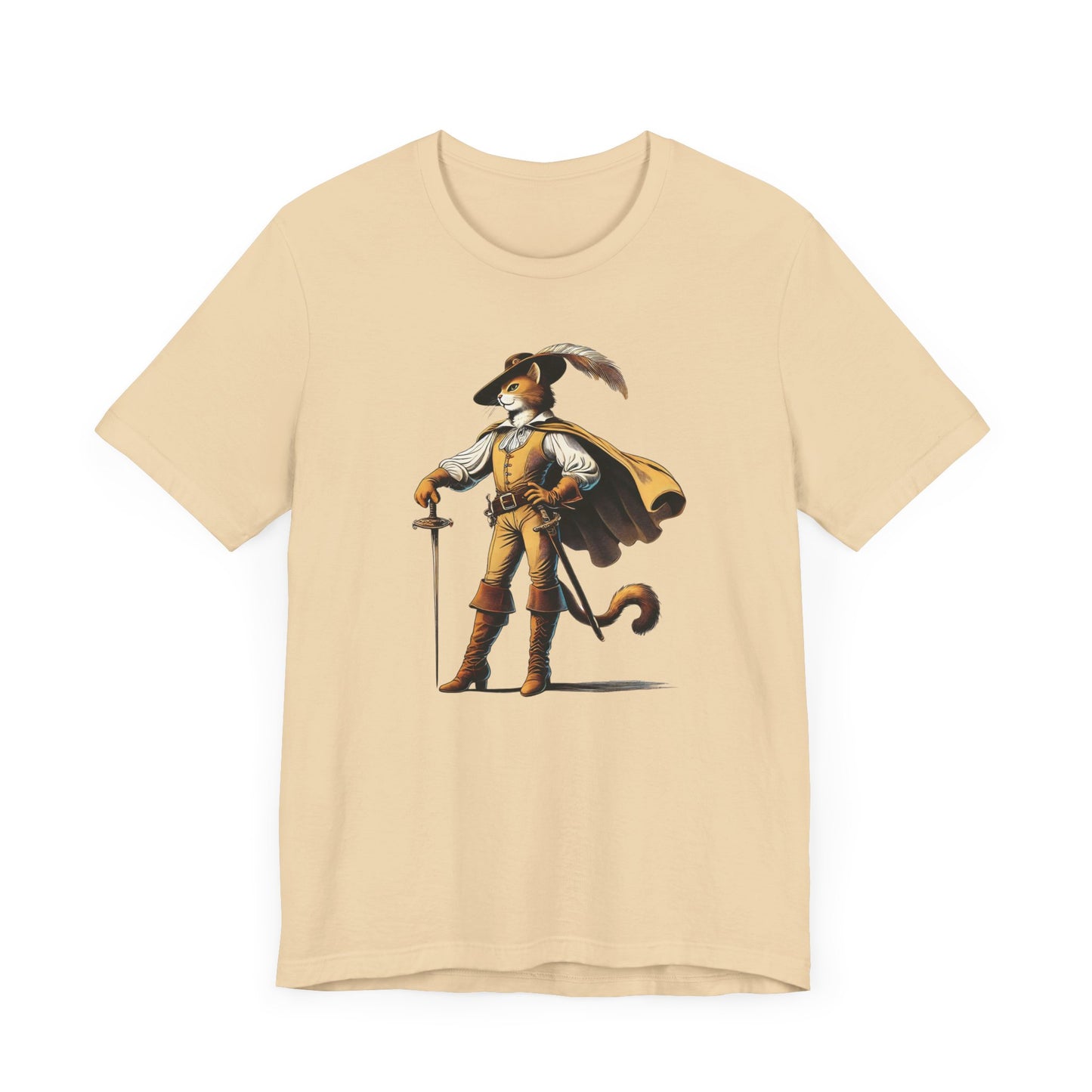 Swashbuckling Cat T-Shirt - Dashing Puss in Boots Design