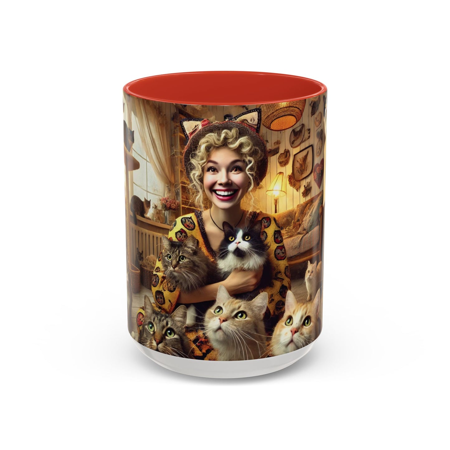 Crazy Cat Lady Mug - Fun Cat Lover Design in Five Color Options