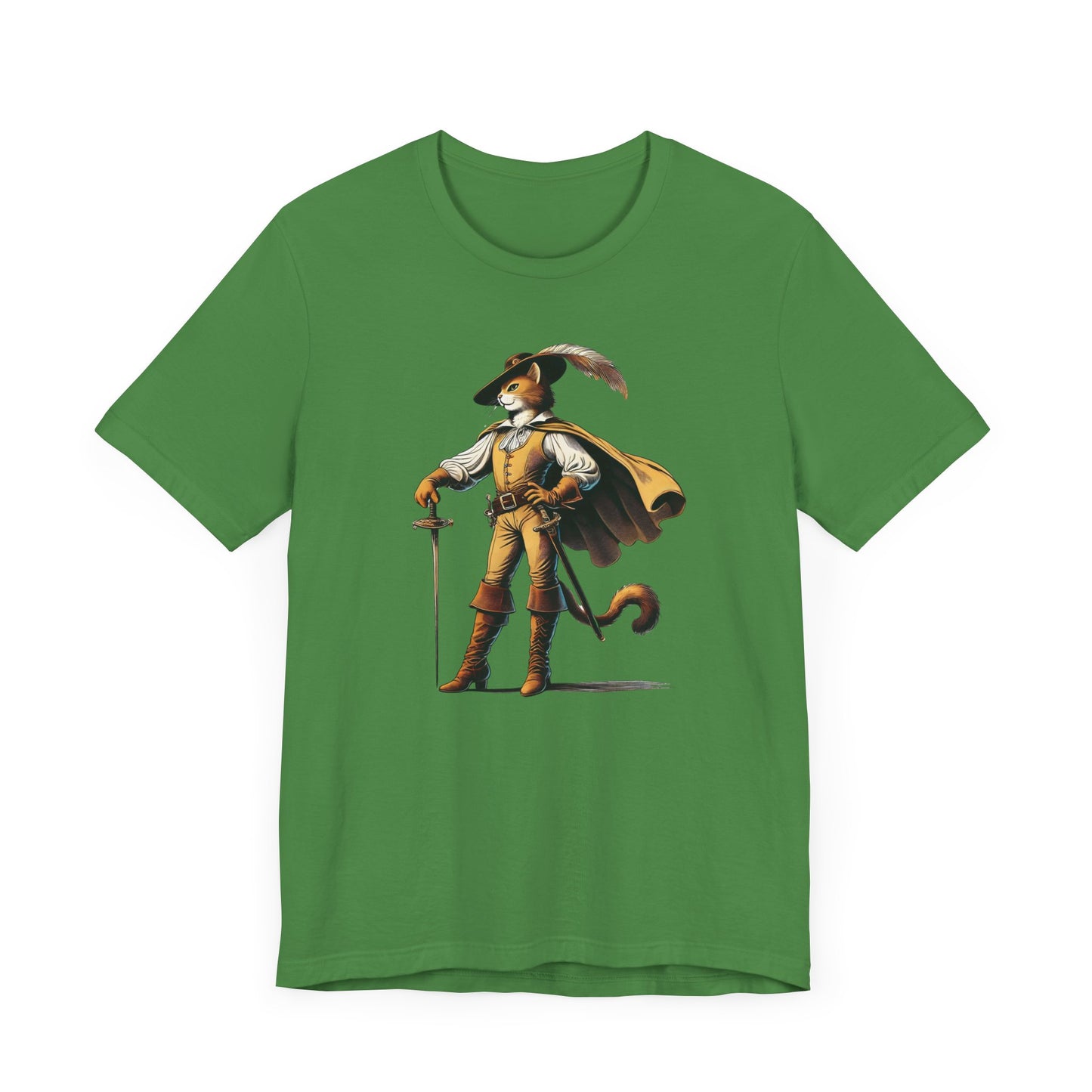 Swashbuckling Cat T-Shirt - Dashing Puss in Boots Design