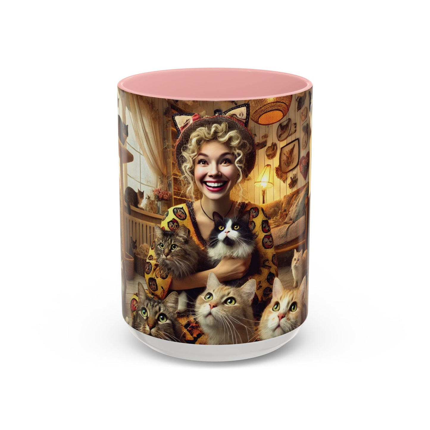 Crazy Cat Lady Mug - Fun Cat Lover Design in Five Color Options