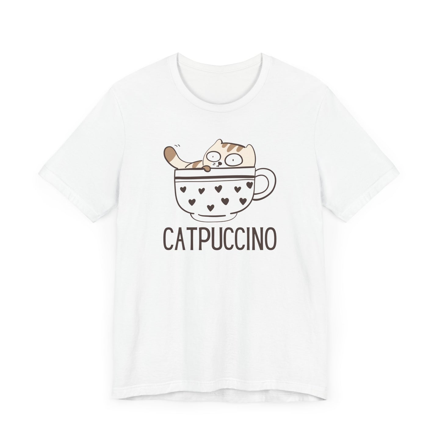 Catpuccino T-Shirt - Cute Coffee Cat Design for Coffee & Cat Lovers