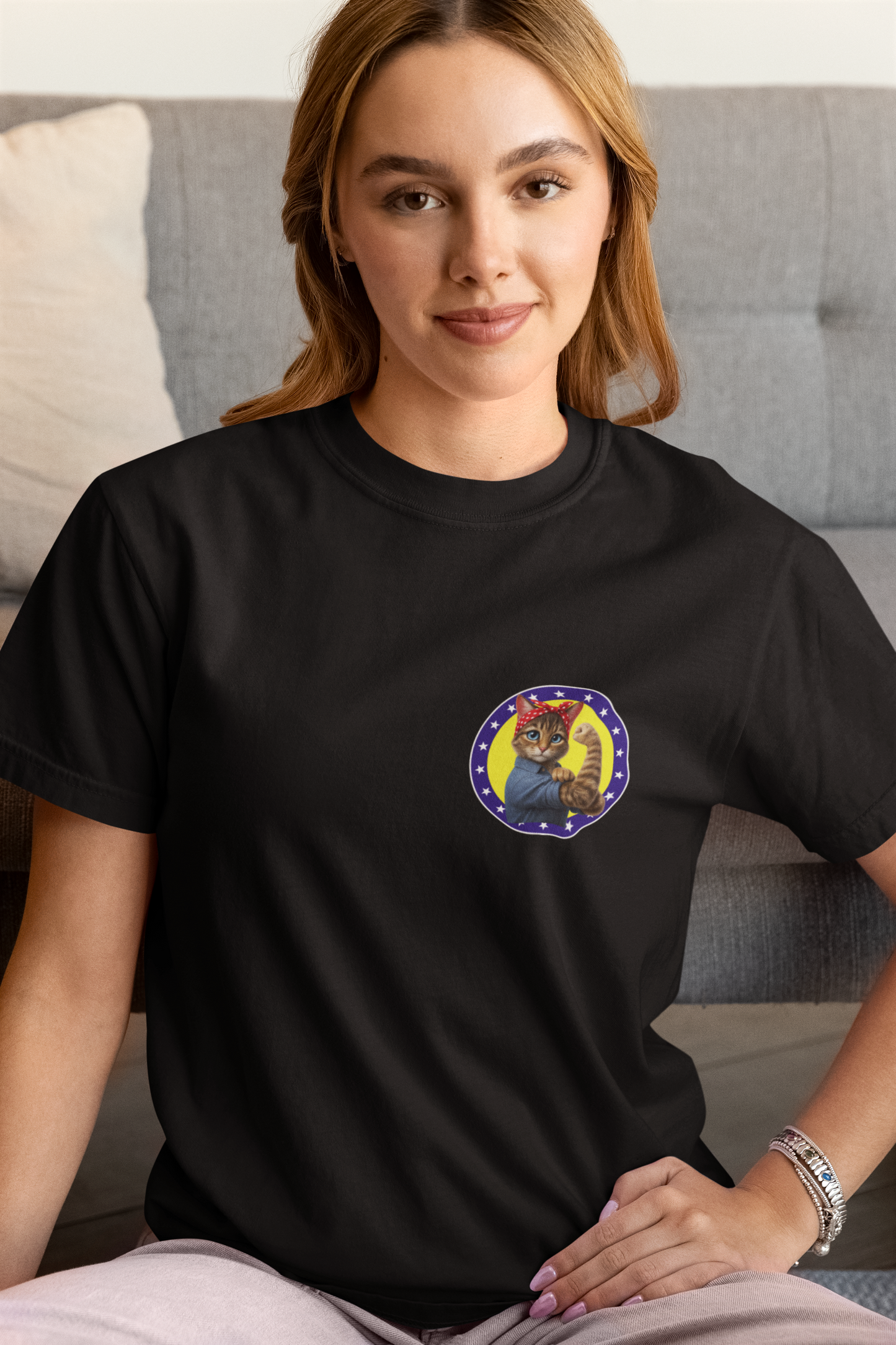 We Can Do It! Cat Shirt β Feminist Empowerment T-Shirt for Cat Lovers