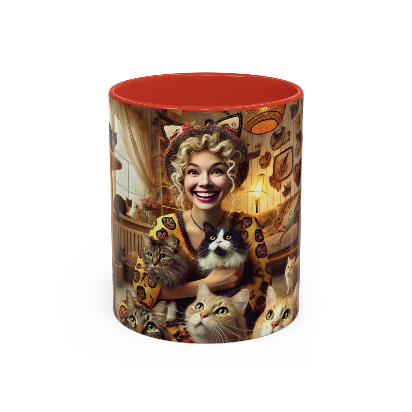 Crazy Cat Lady Mug - Fun Cat Lover Design in Five Color Options