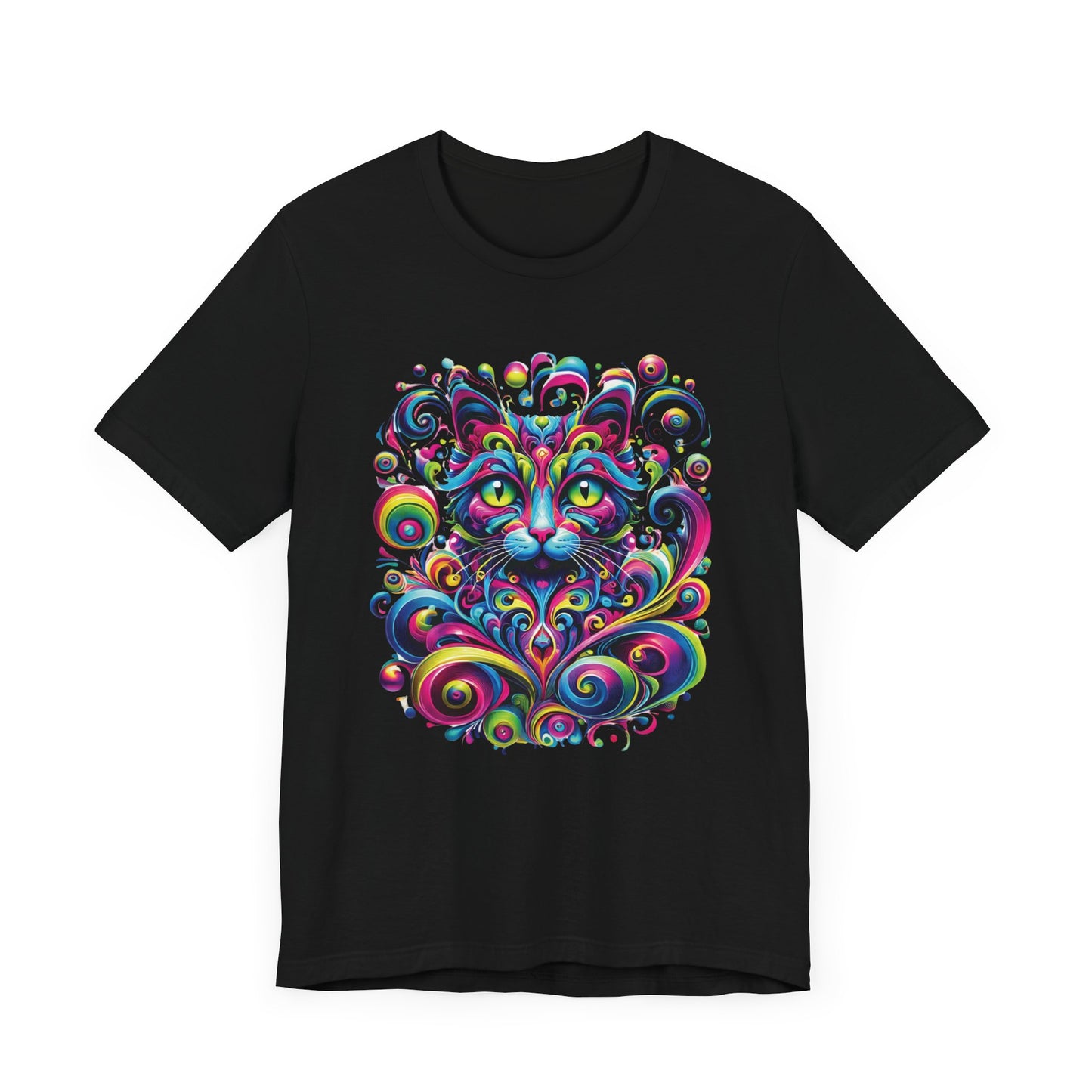 Psychedelic Cat Unisex Jersey Short Sleeve Tee