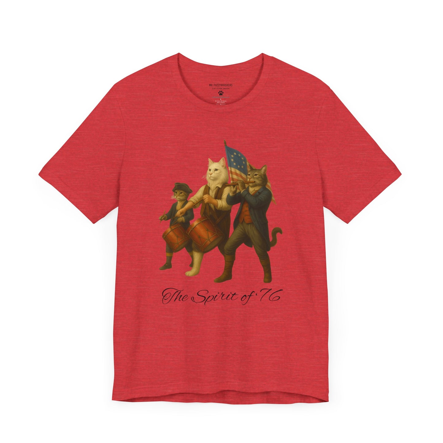 The Spirit of ’76 Patriotic Cat Parade – Mr. Fuzzywhiskers Tee