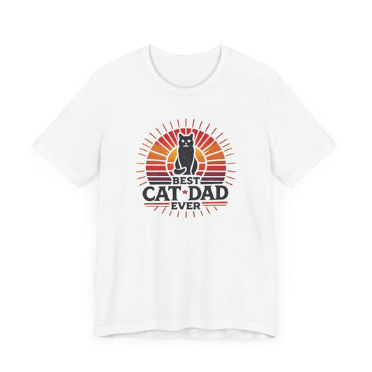 "BEST CAT DAD EVER" Unisex Jersey Short Sleeve Tee