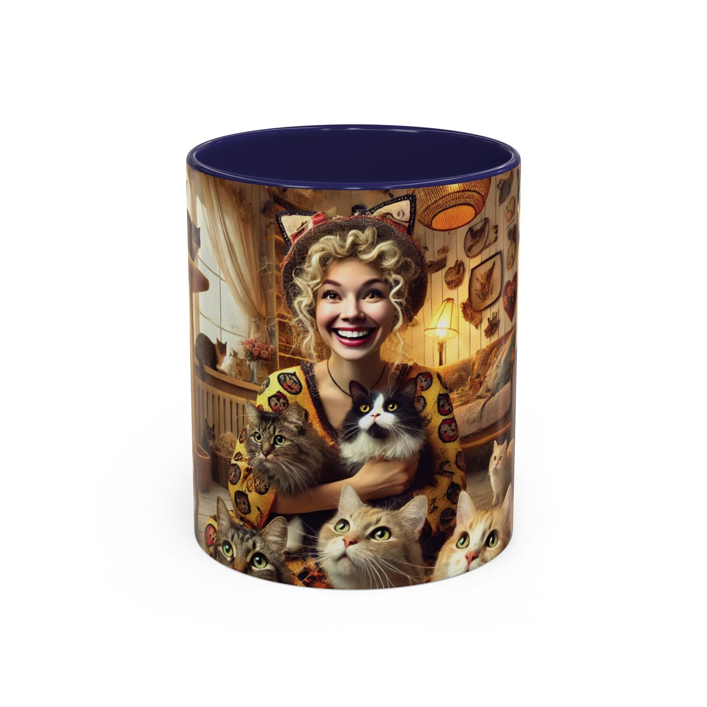 Crazy Cat Lady Mug - Fun Cat Lover Design in Five Color Options