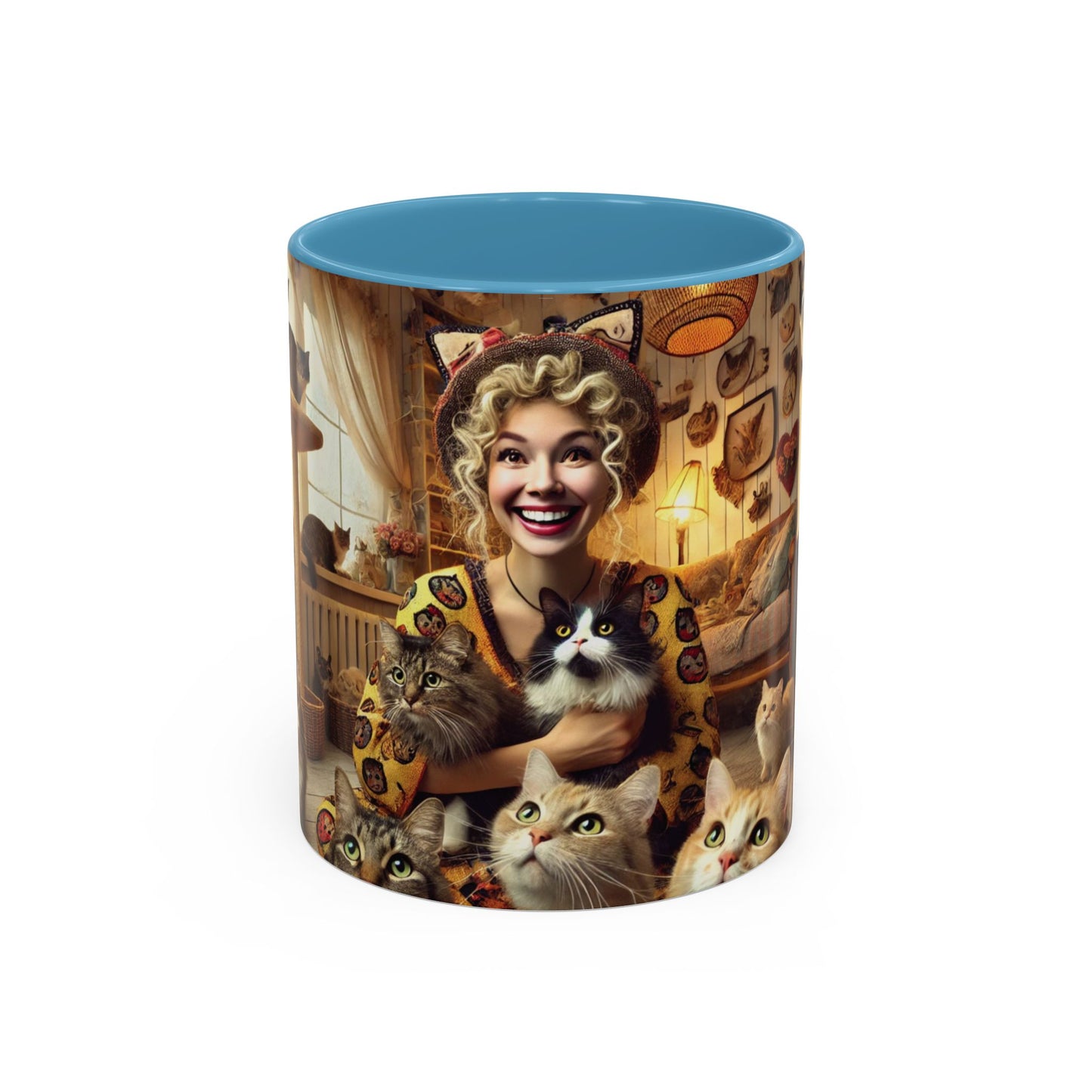 Crazy Cat Lady Mug - Fun Cat Lover Design in Five Color Options