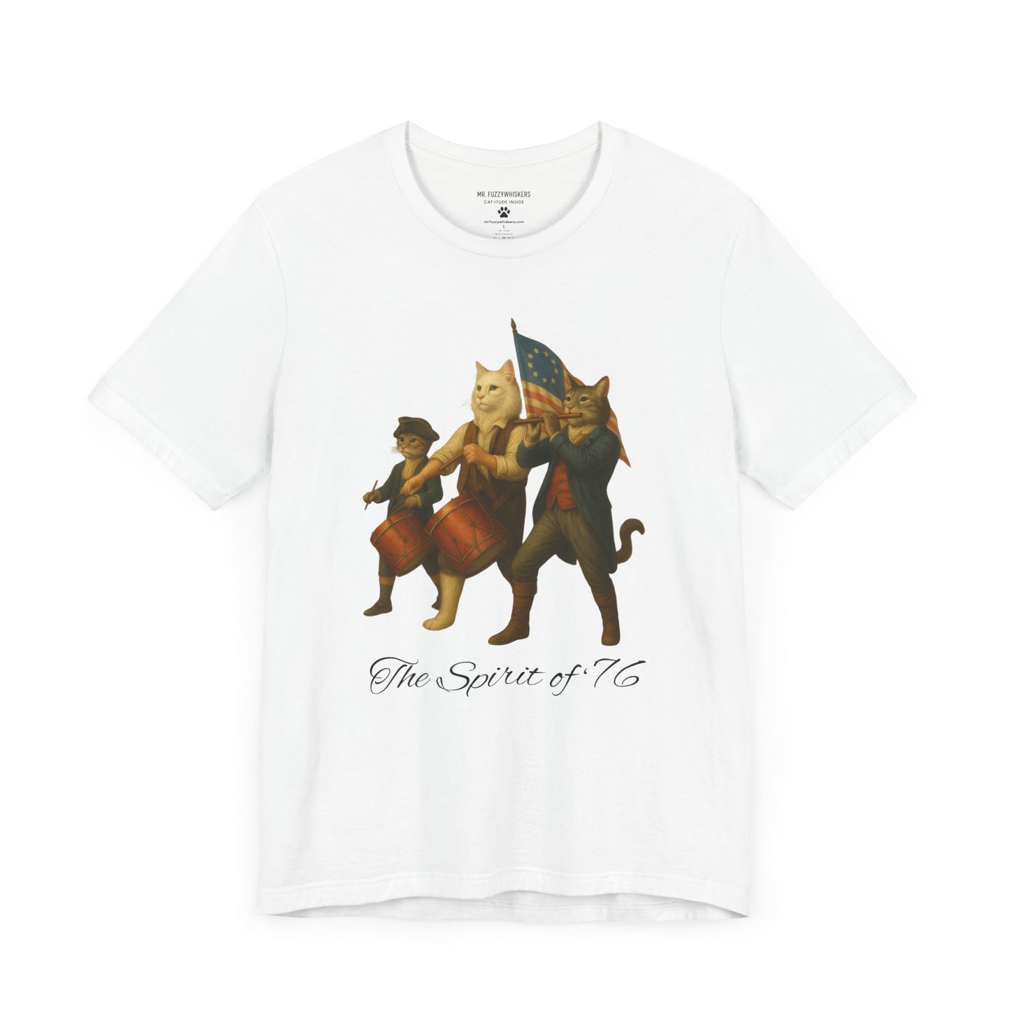 The Spirit of ’76 Patriotic Cat Parade – Mr. Fuzzywhiskers Tee