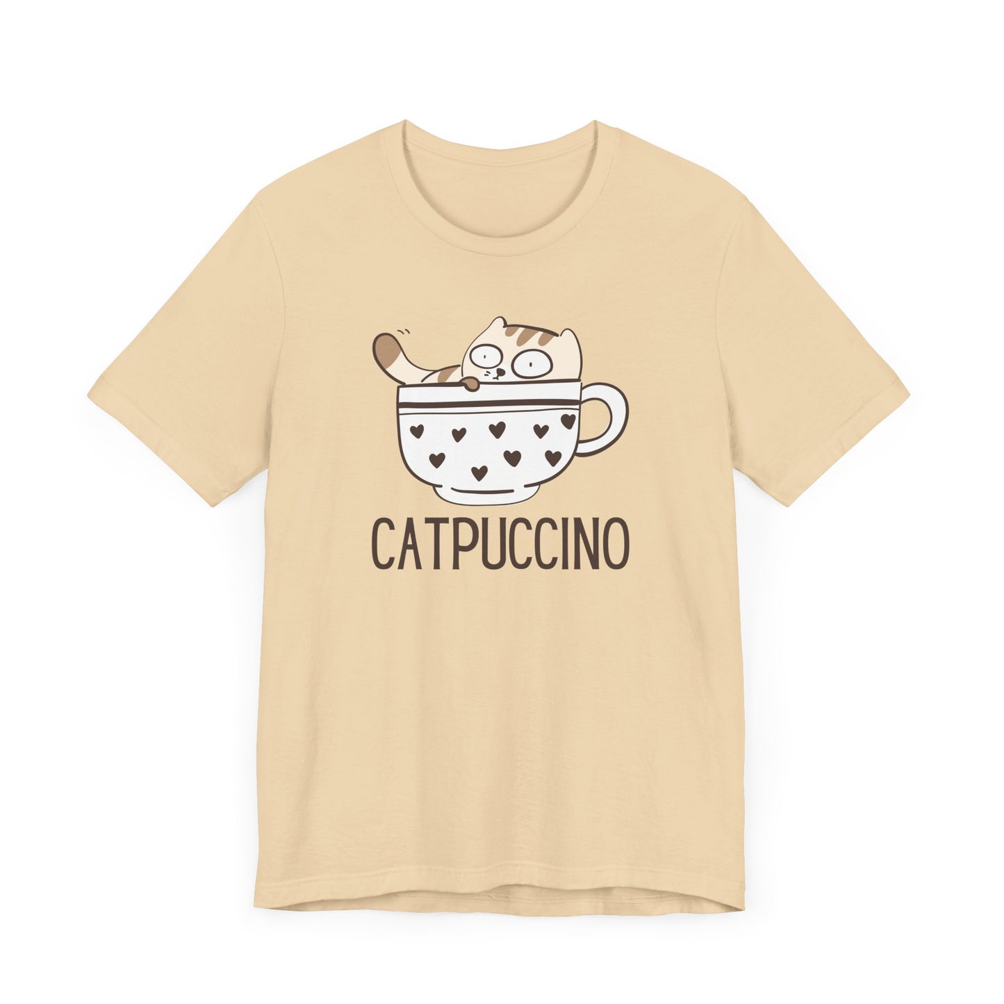 Catpuccino T-Shirt - Cute Coffee Cat Design for Coffee & Cat Lovers