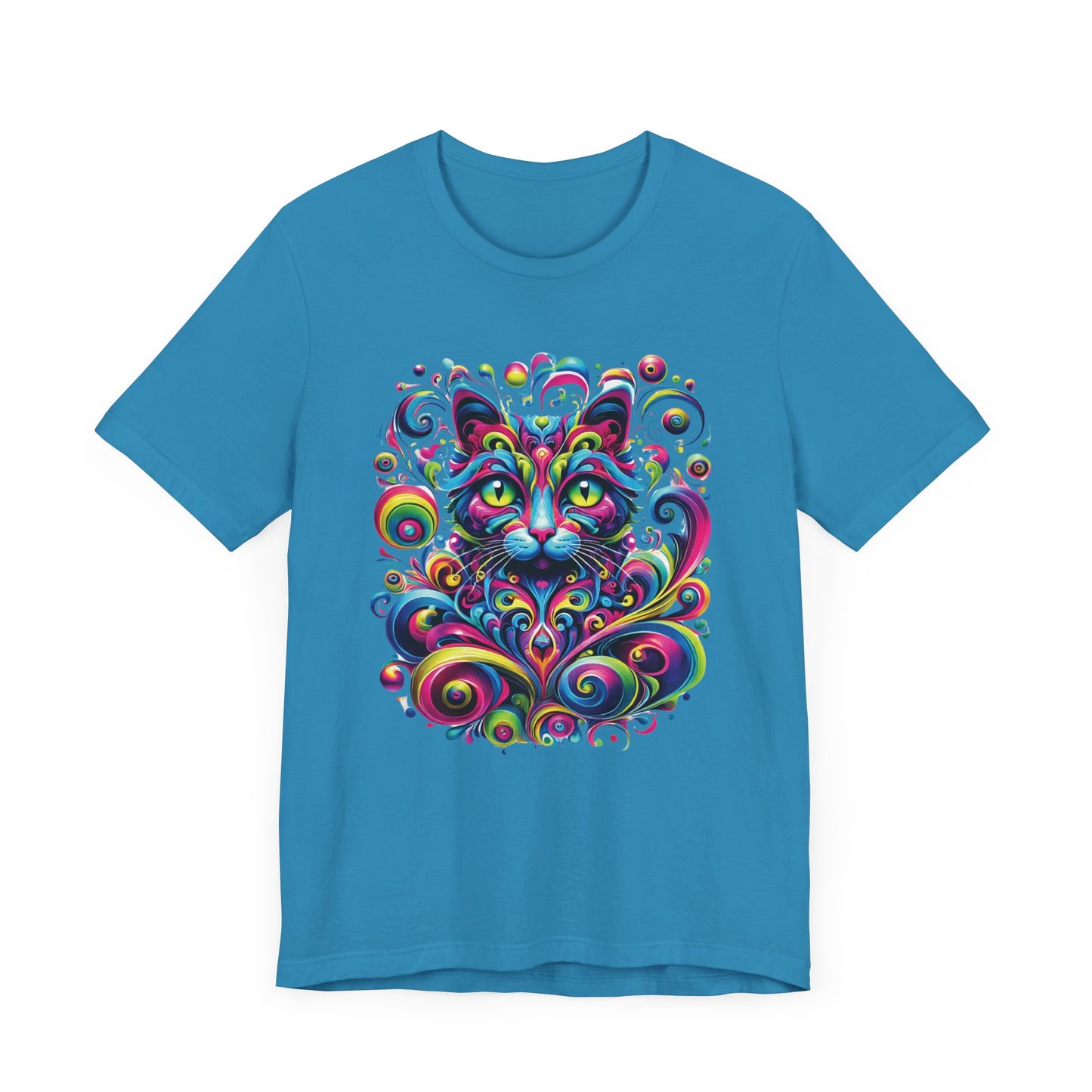 Psychedelic Cat Unisex Jersey Short Sleeve Tee