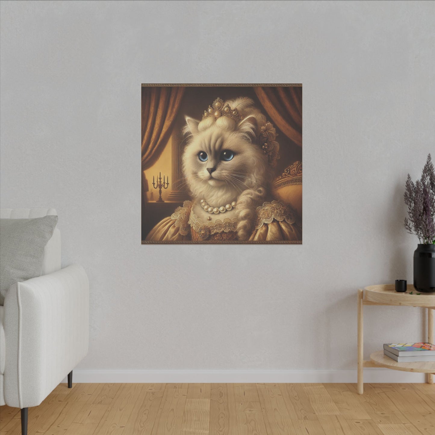 17th Century Female  Himalayan Cat Portrait Wall Art