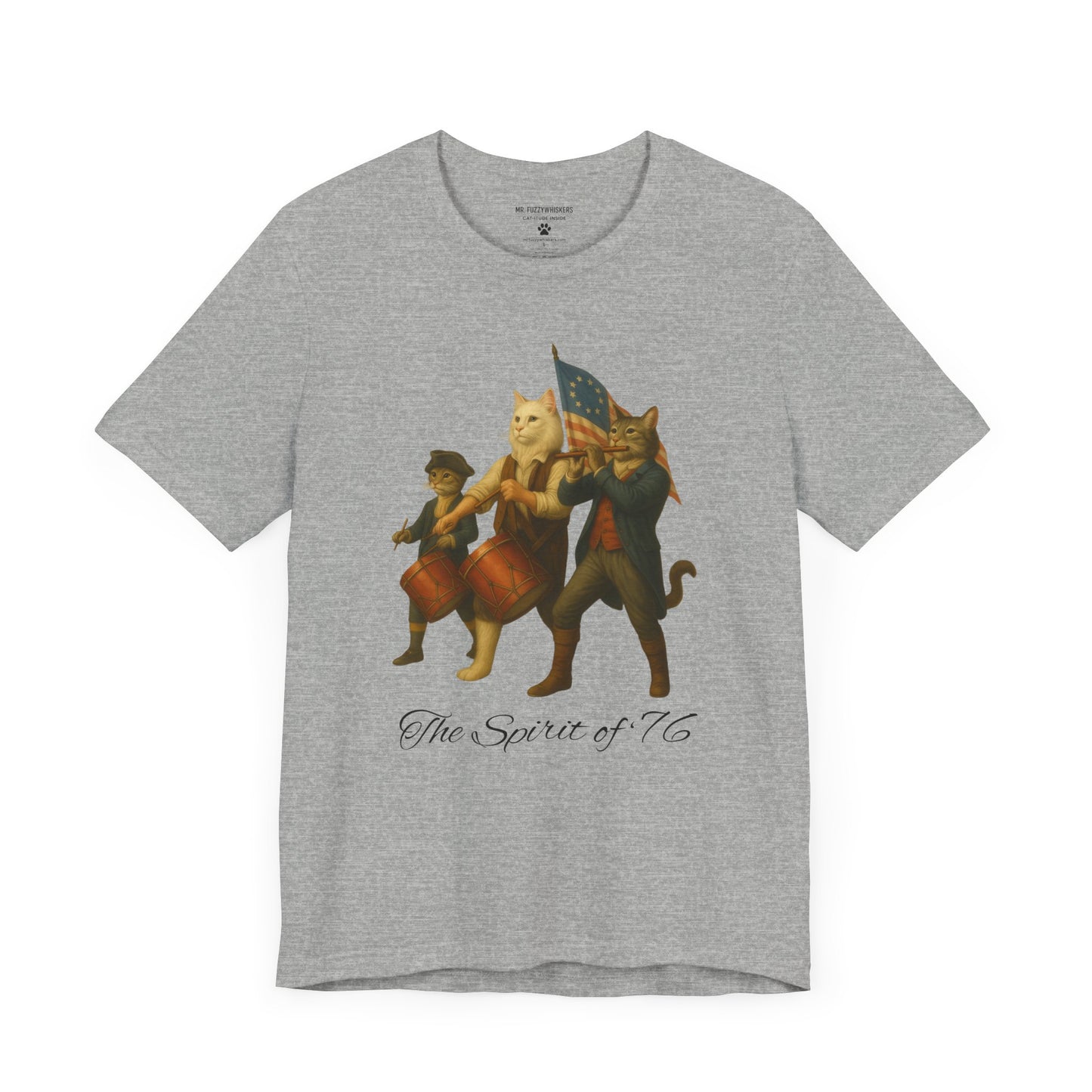 The Spirit of ’76 Patriotic Cat Parade – Mr. Fuzzywhiskers Tee