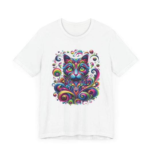 Psychedelic Cat Unisex Jersey Short Sleeve Tee