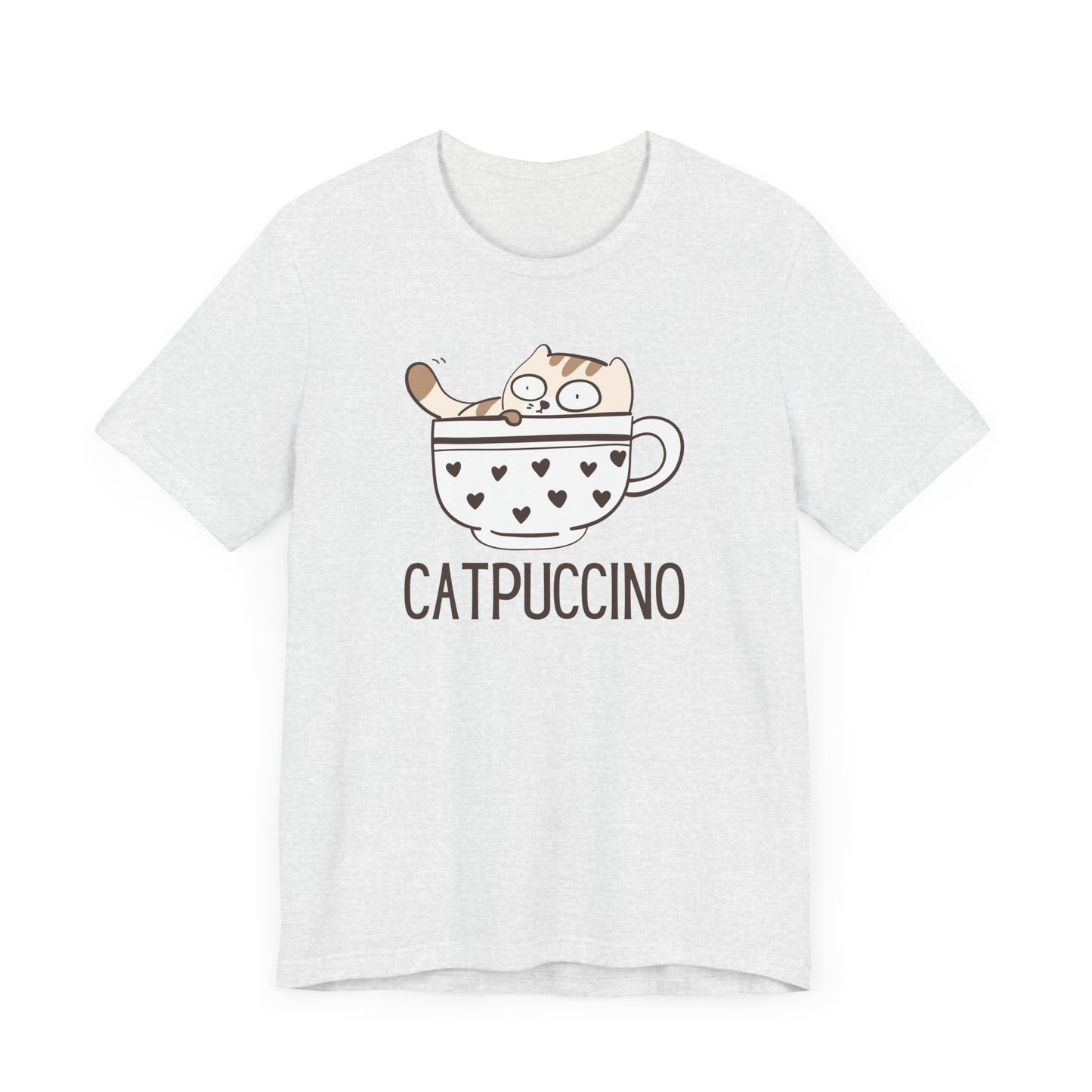 Catpuccino T-Shirt - Cute Coffee Cat Design for Coffee & Cat Lovers