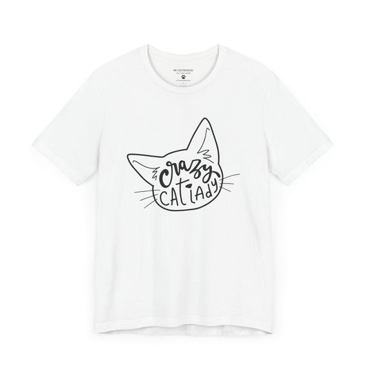 Crazy Cat Lady T-Shirt – Funny Cat Head Silhouette Design | Mr. Fuzzywhiskers