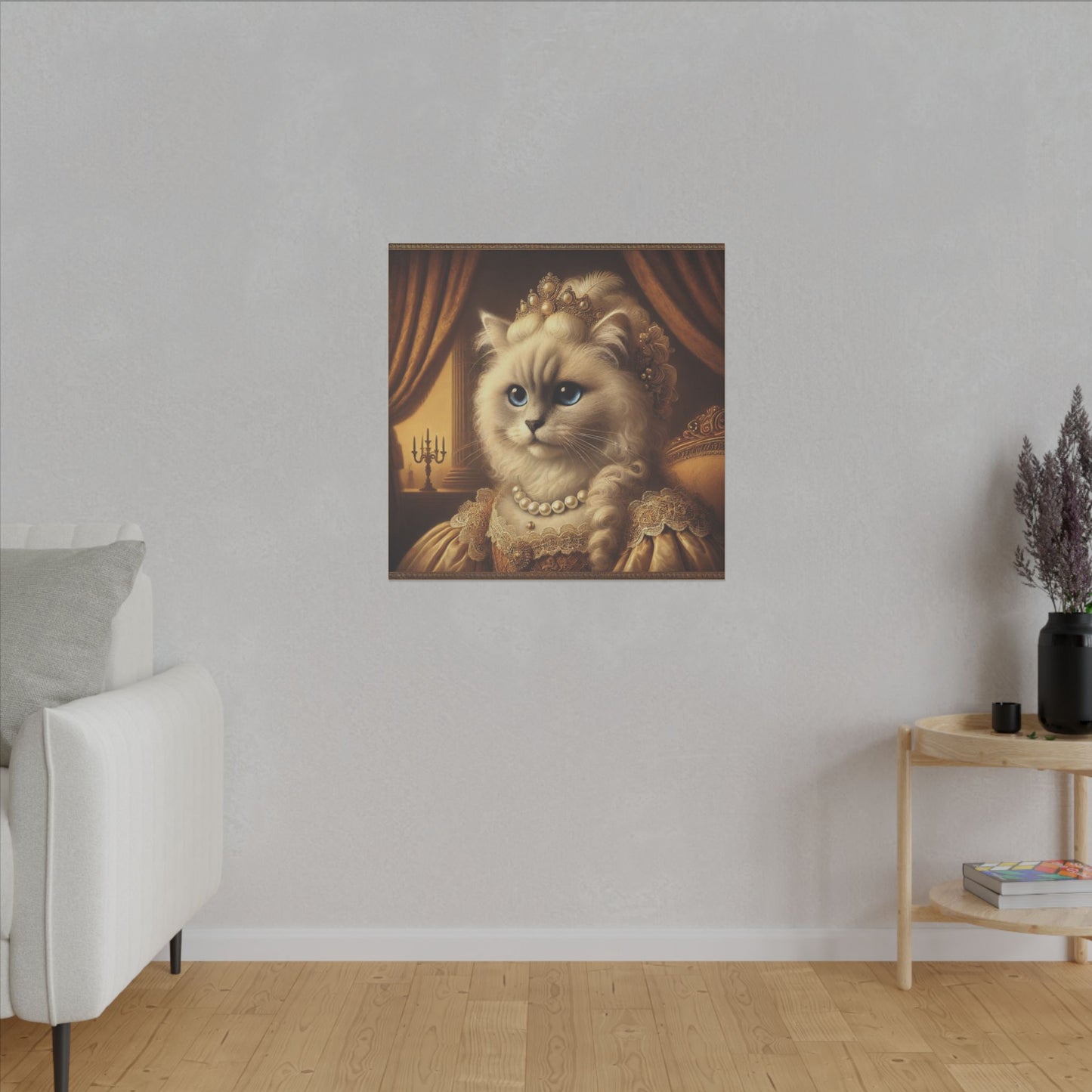 17th Century Female  Himalayan Cat Portrait Wall Art