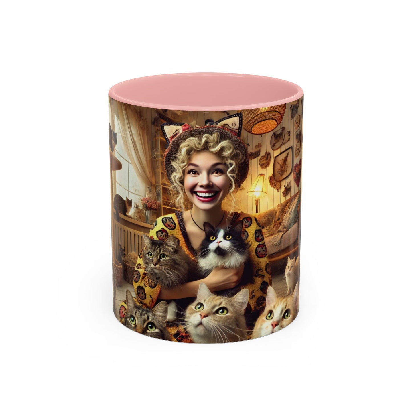 Crazy Cat Lady Mug - Fun Cat Lover Design in Five Color Options