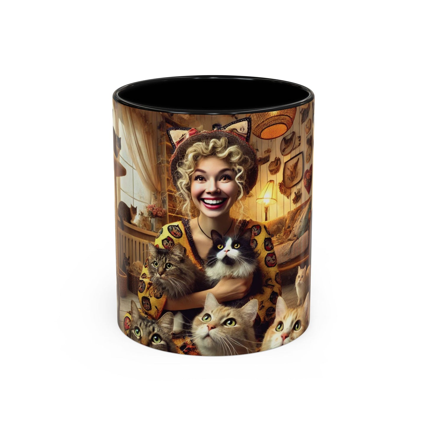 Crazy Cat Lady Mug - Fun Cat Lover Design in Five Color Options