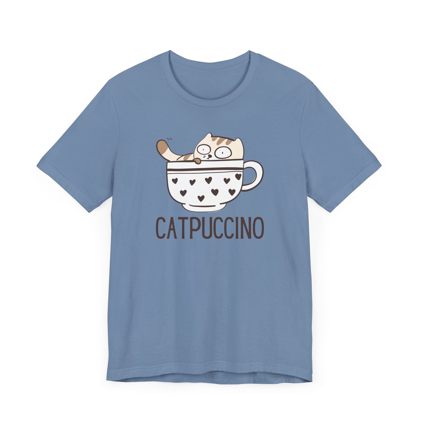 Catpuccino T-Shirt - Cute Coffee Cat Design for Coffee & Cat Lovers