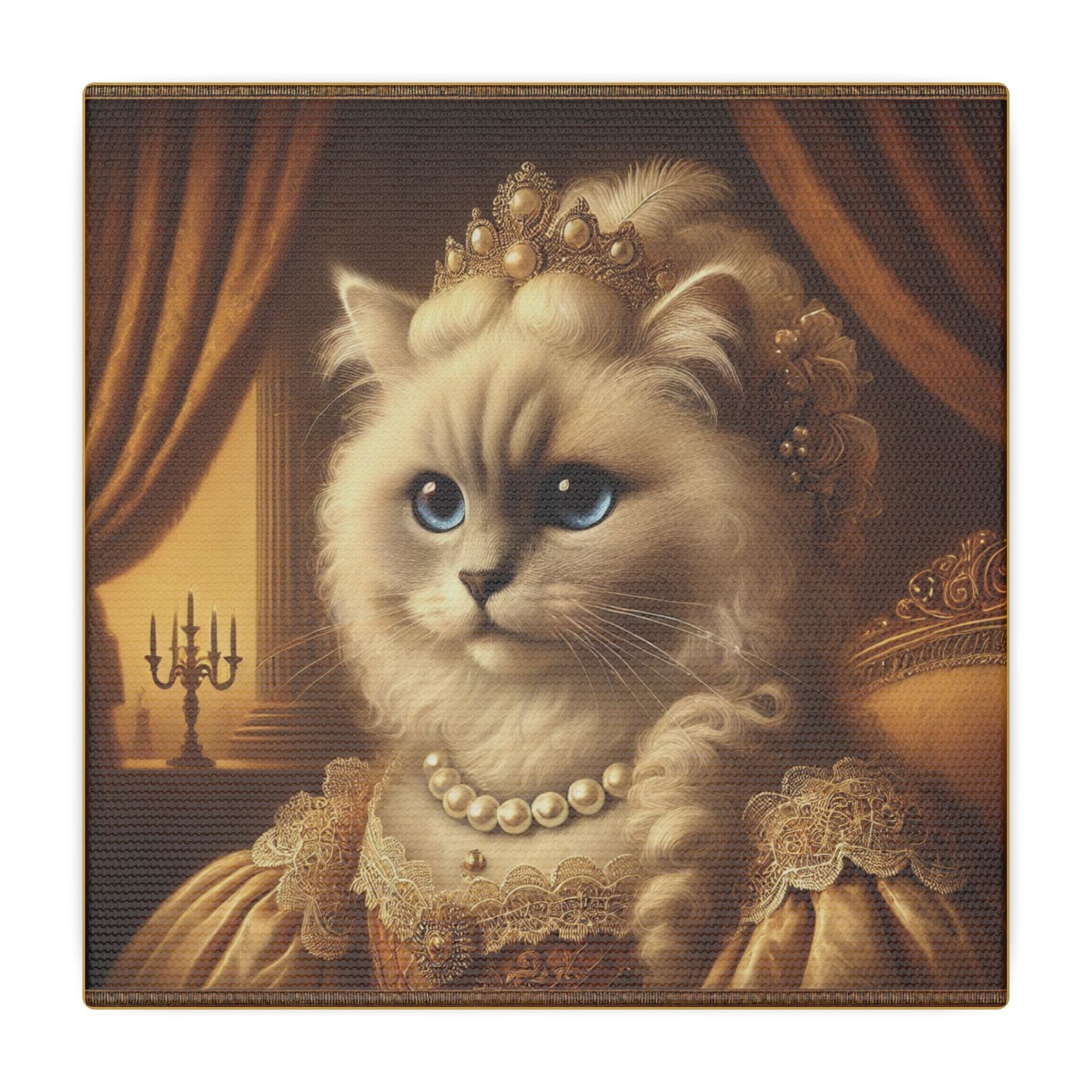 17th Century Female  Himalayan Cat Portrait Wall Art