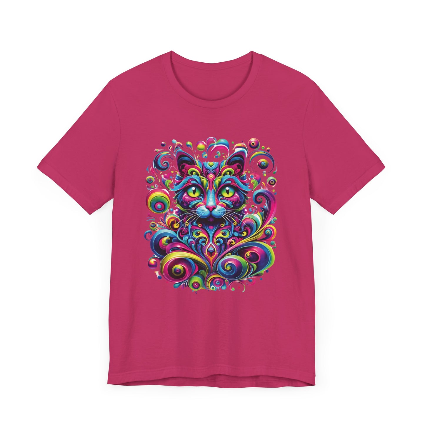 Psychedelic Cat Unisex Jersey Short Sleeve Tee