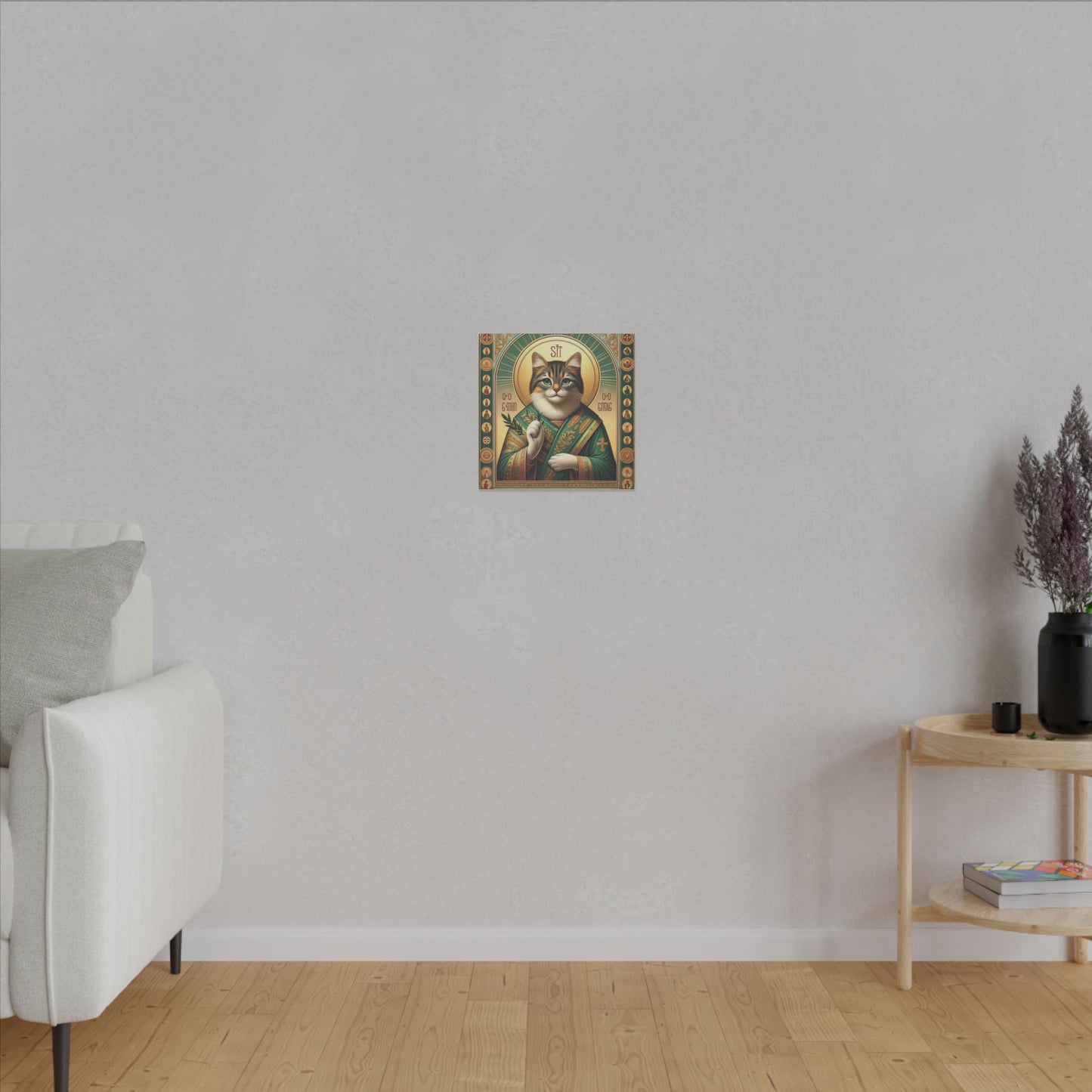 Cat Ikon Canvas - Sacred Feline-Inspired Wall Art