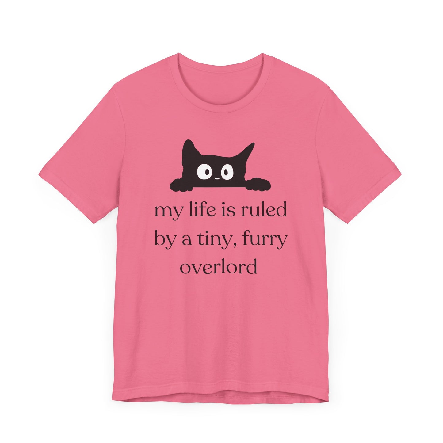 Funny Cat T-Shirt – “My Life is Ruled by a Tiny, Furry Overlord” – Cute & Comfy Cat Lover Tee