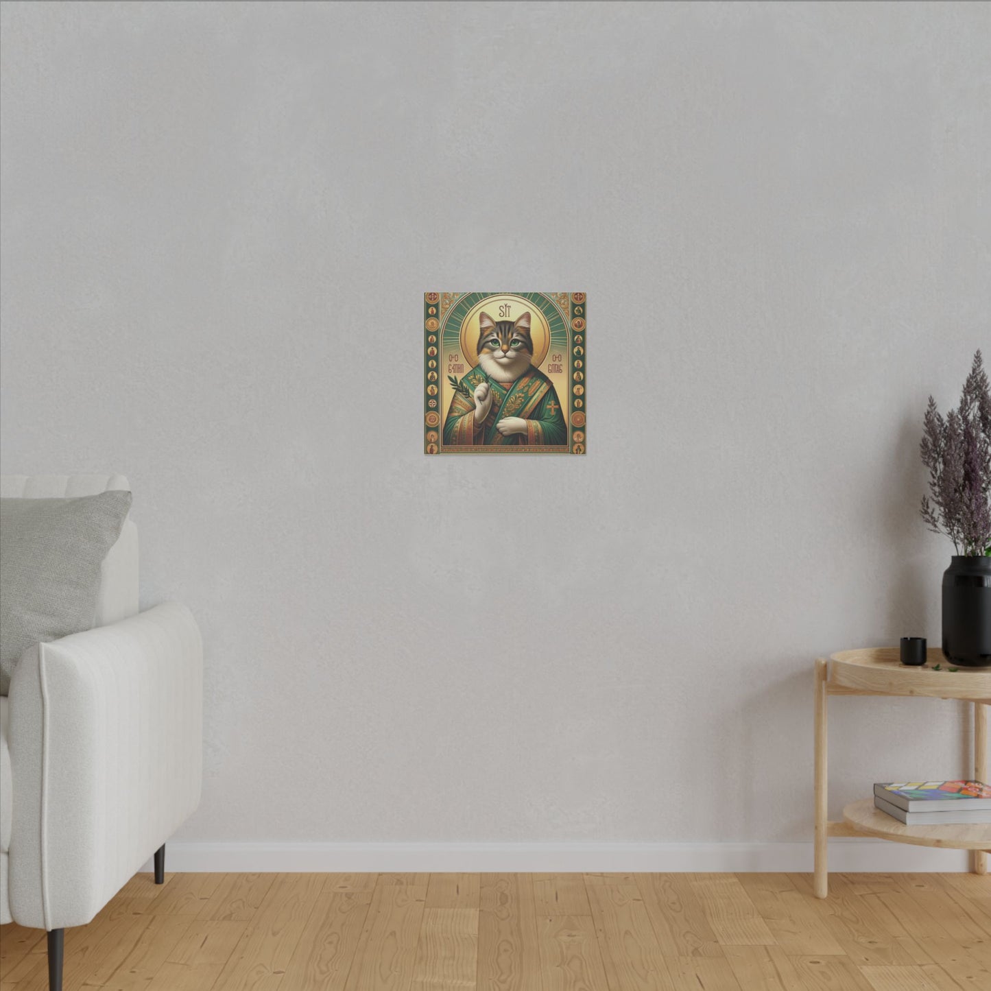 Cat Ikon Canvas - Sacred Feline-Inspired Wall Art