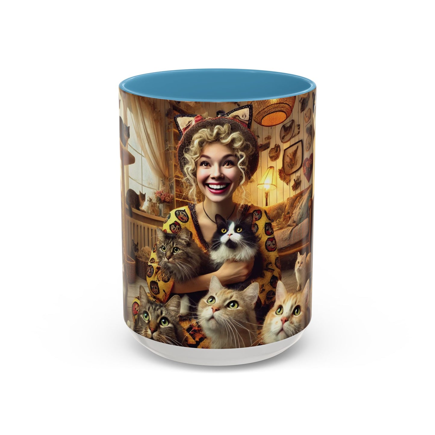 Crazy Cat Lady Mug - Fun Cat Lover Design in Five Color Options