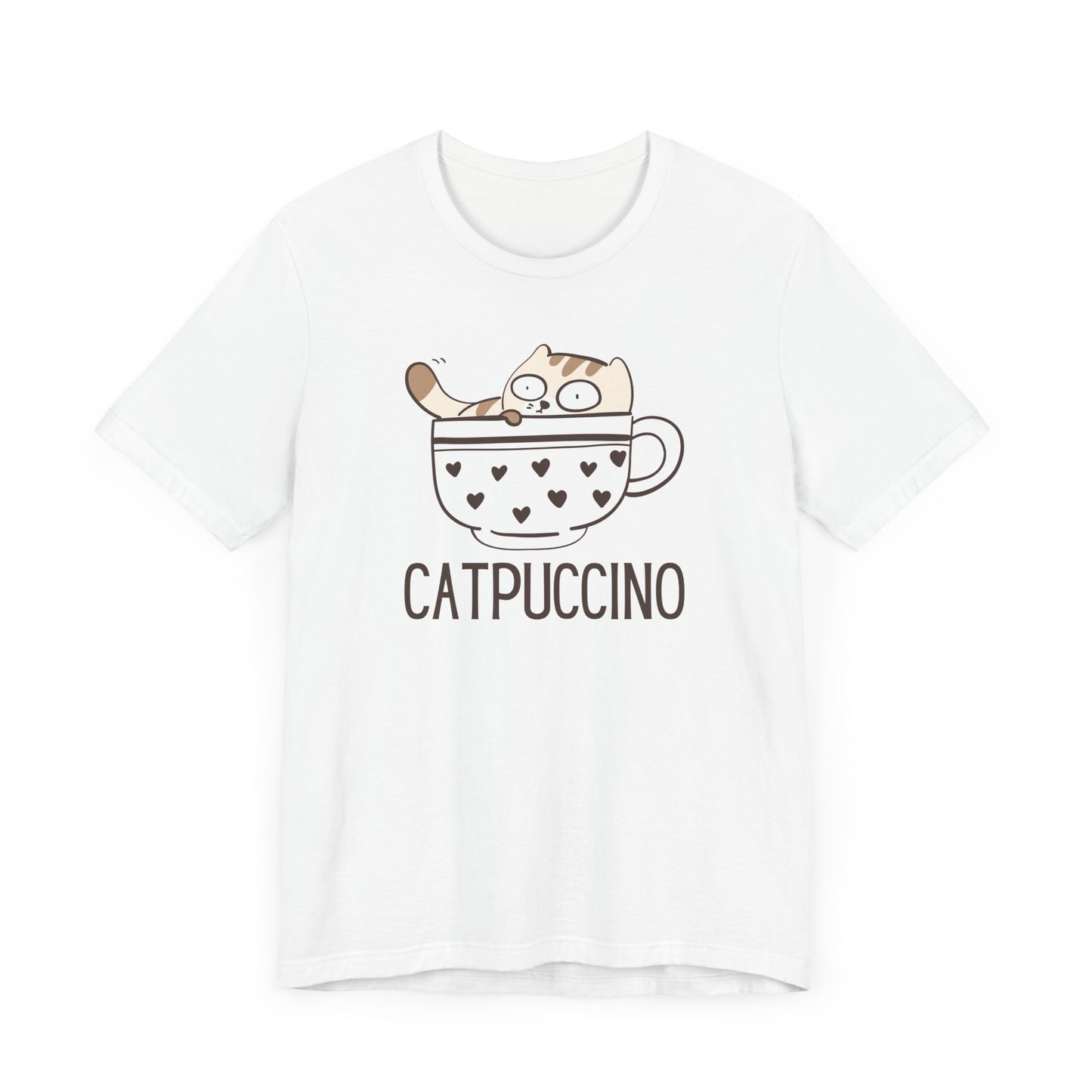 Catpuccino T-Shirt - Cute Coffee Cat Design for Coffee & Cat Lovers