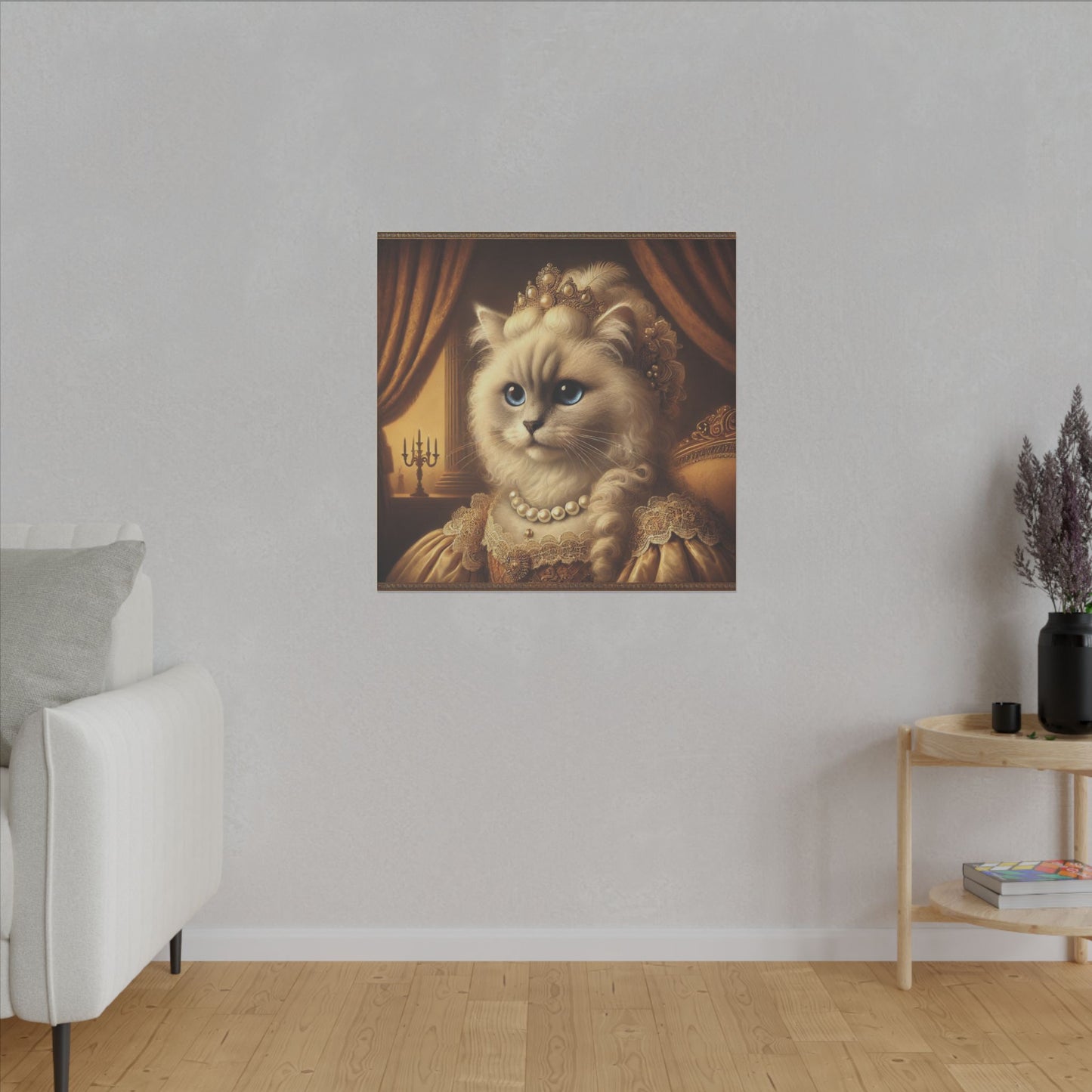 17th Century Female  Himalayan Cat Portrait Wall Art