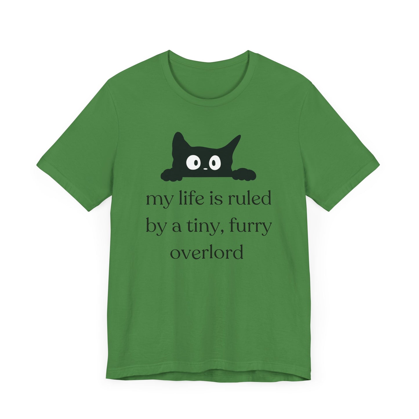 Funny Cat T-Shirt – “My Life is Ruled by a Tiny, Furry Overlord” – Cute & Comfy Cat Lover Tee