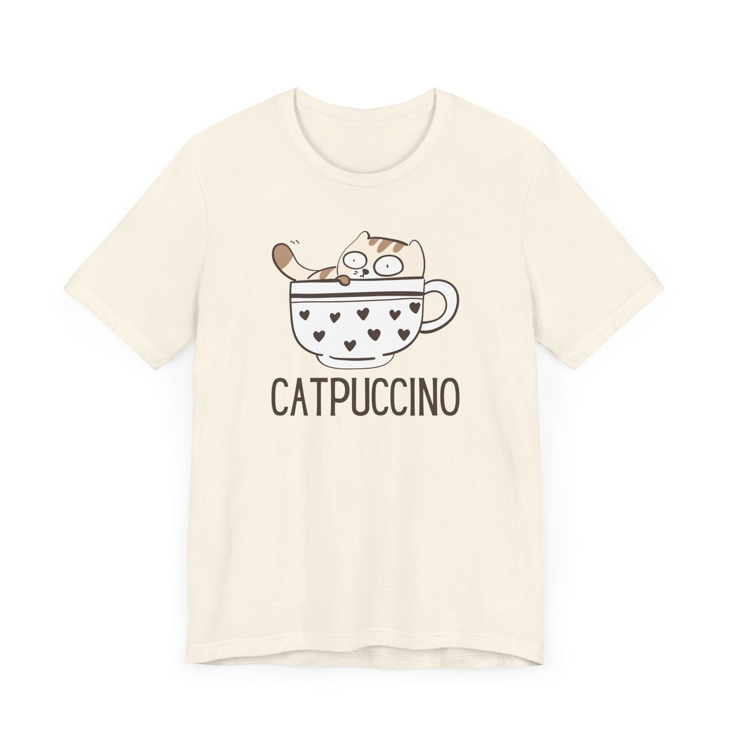 Catpuccino T-Shirt - Cute Coffee Cat Design for Coffee & Cat Lovers