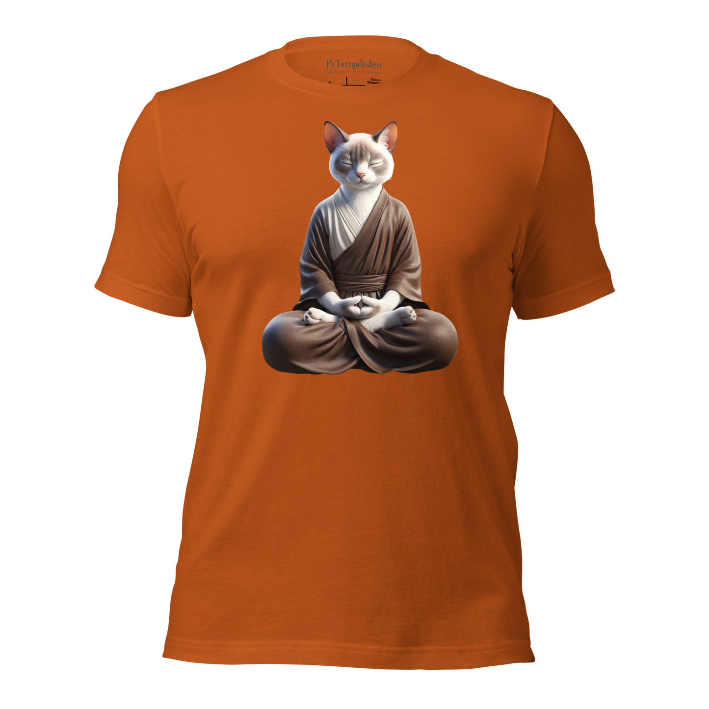Zen Whiskers - Meditating Buddhist Cat Unisex T-shirt