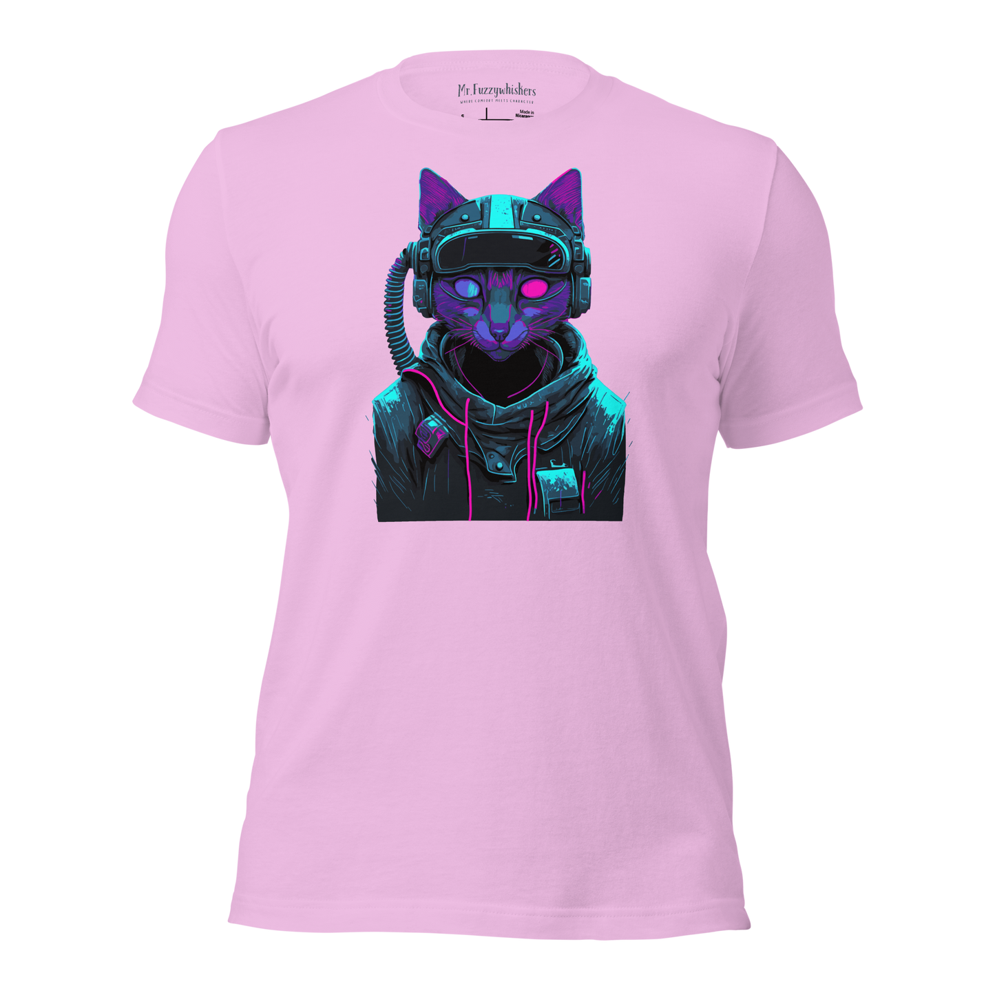 Cosmic Purr-suit: Neon Voyager Cat Unisex T-shirt