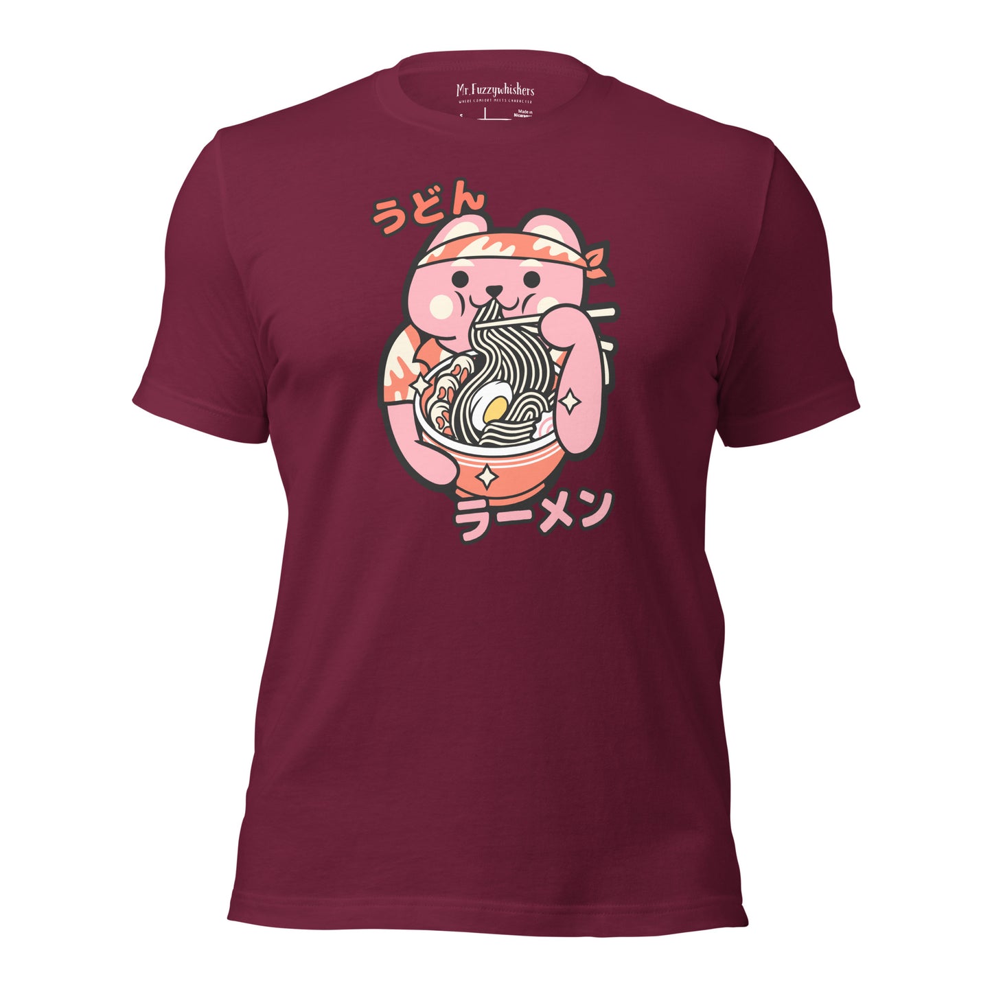 Ramen Purr-fection: The Noodle-Slurping Cat Unisex T-shirt
